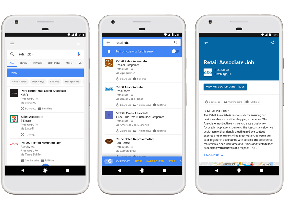 Google Now Shows Job Postings In Its Search Results